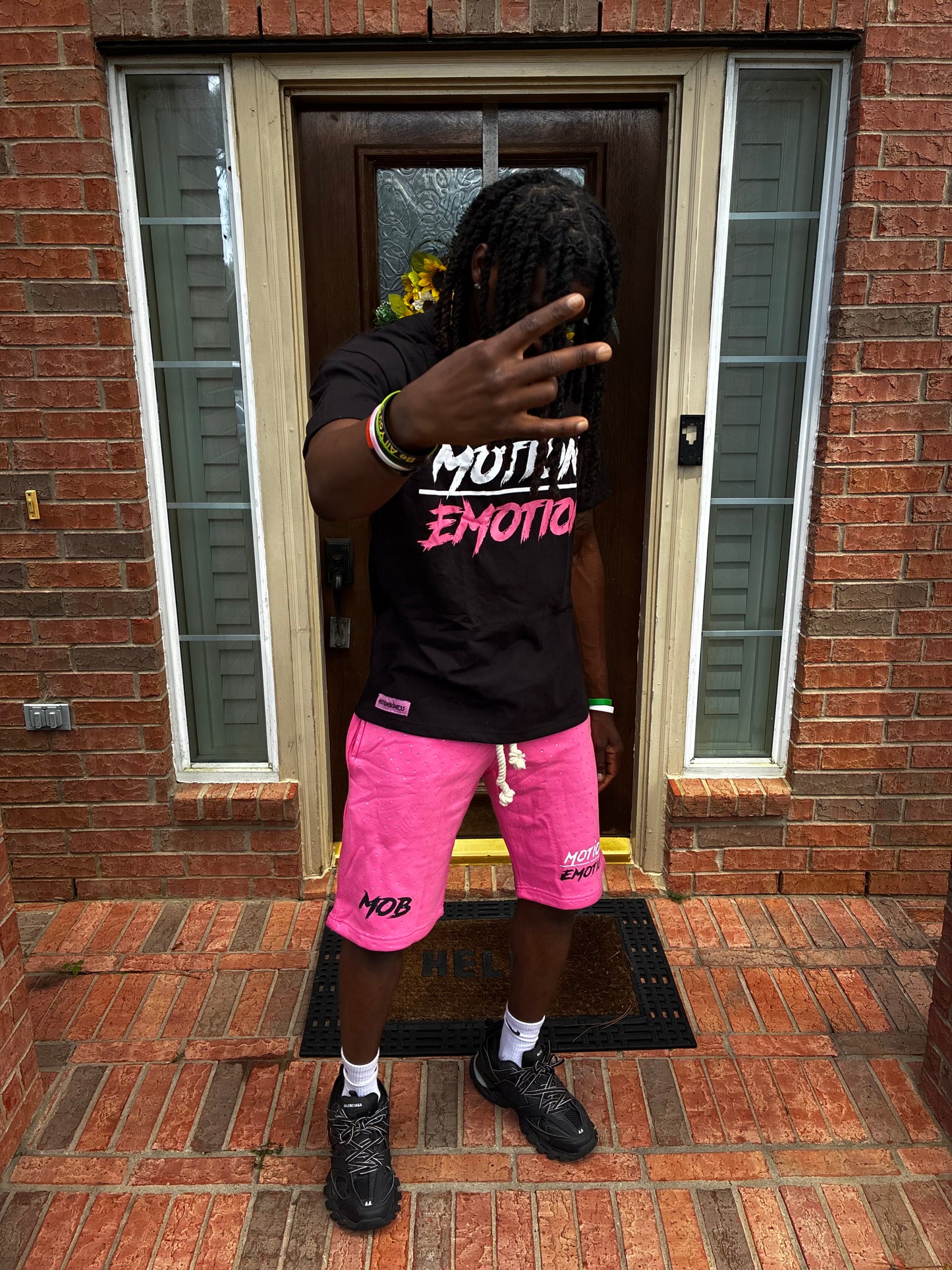 MOTION OVER EMOTION PINK SHORTS