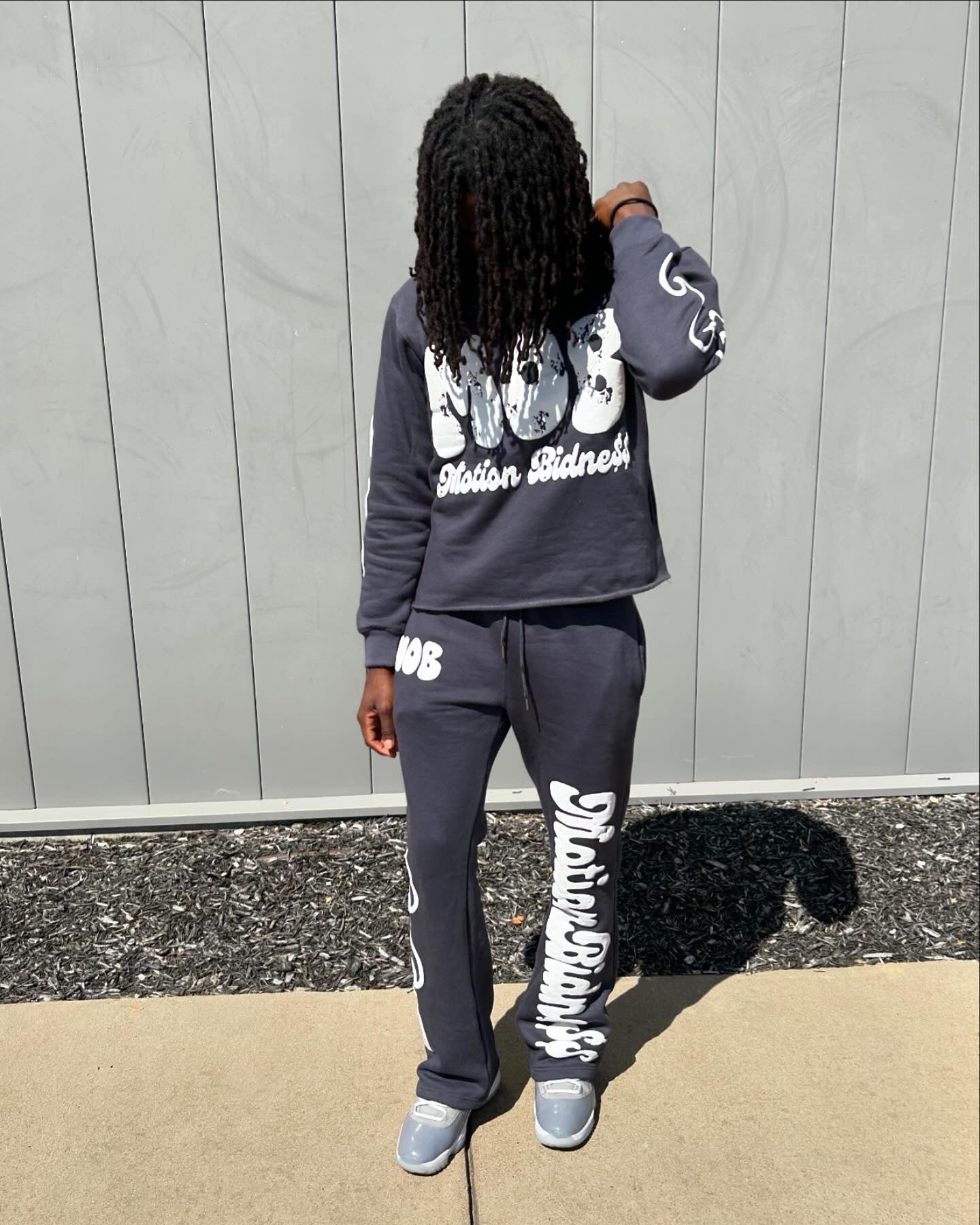 MOB GREY FLARED SWEATPANTS