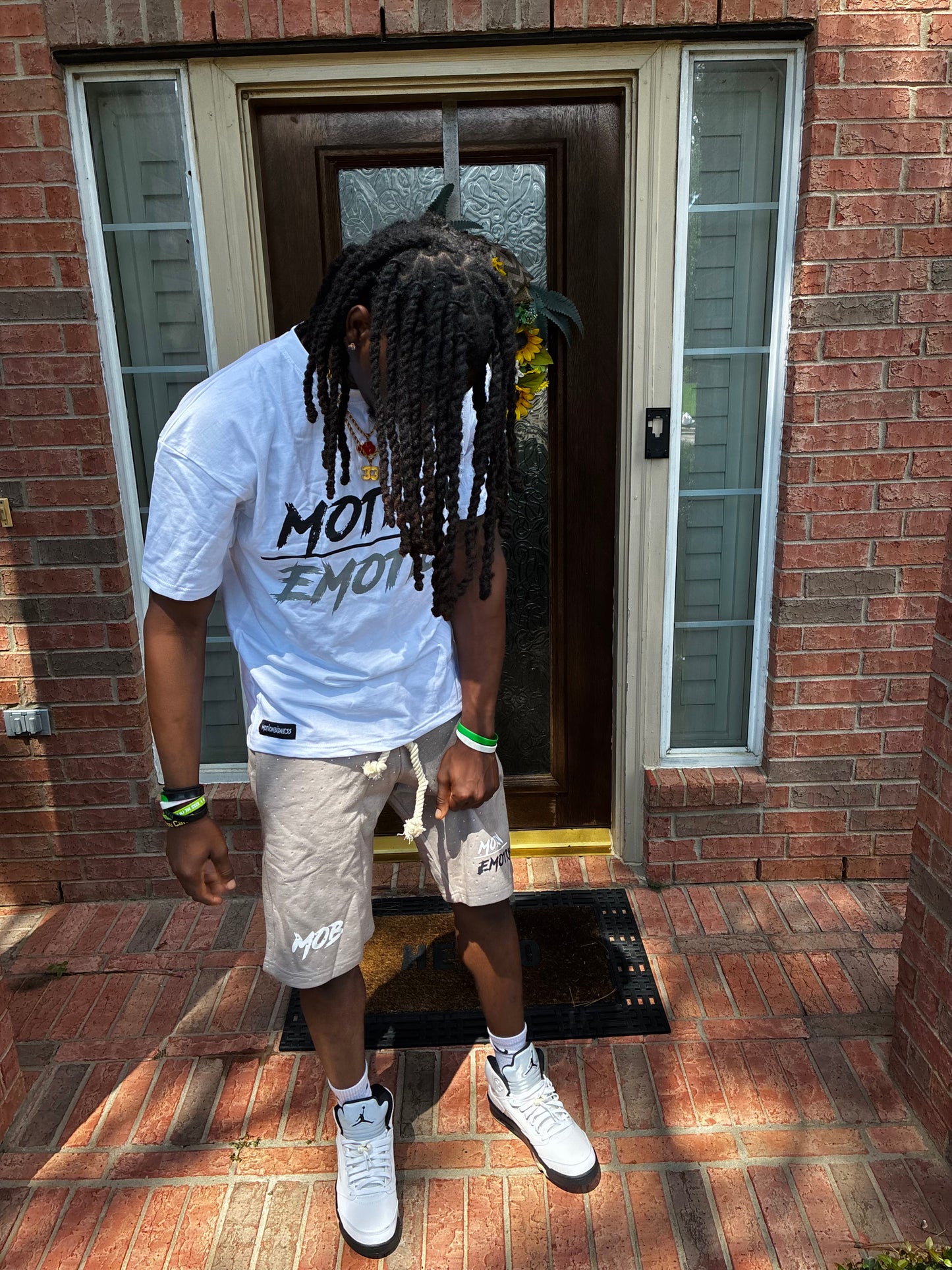 MOTION OVER EMOTION GREY SHORTS