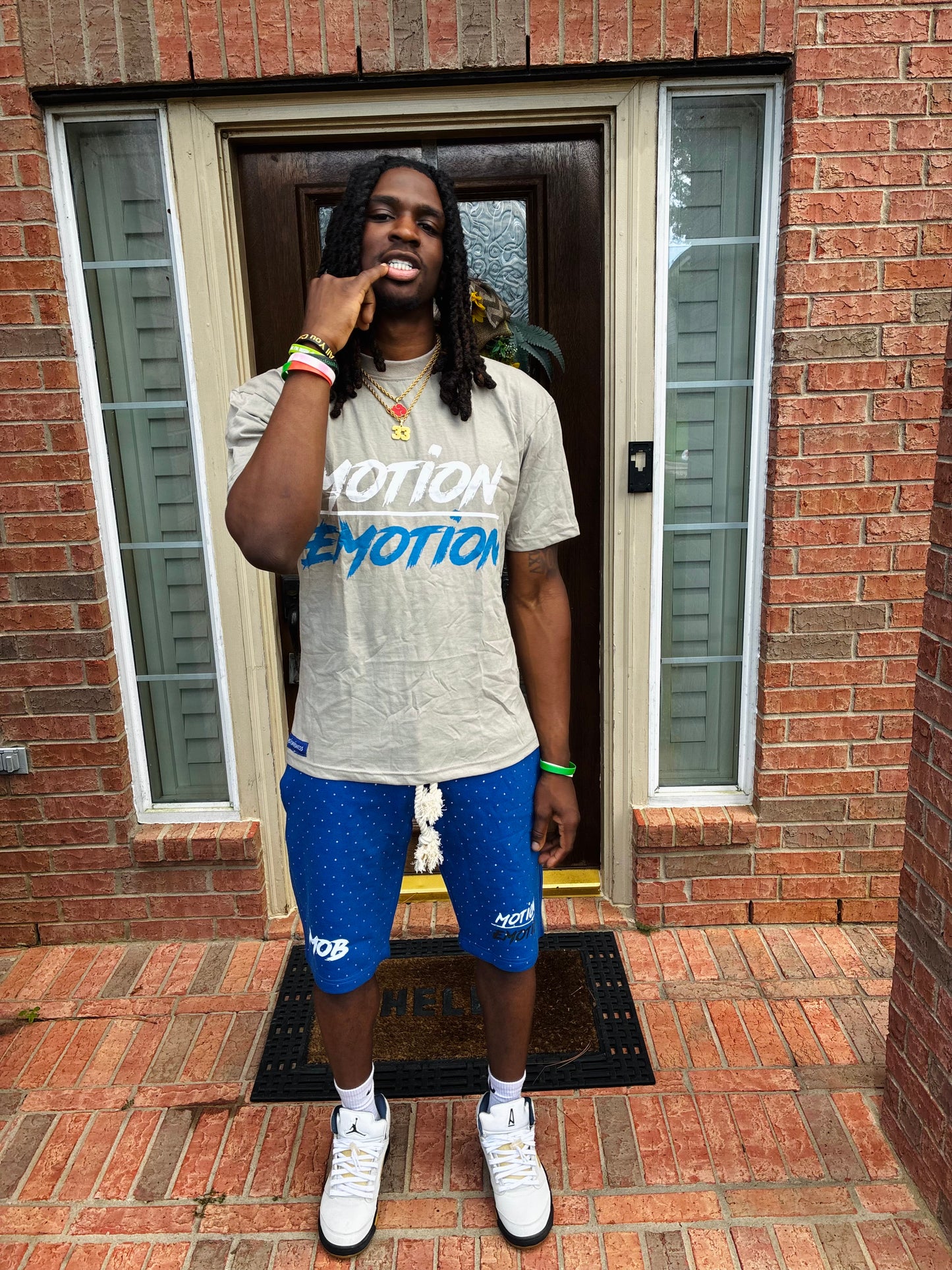 MOTION OVER EMOTION BLUE SHORTS